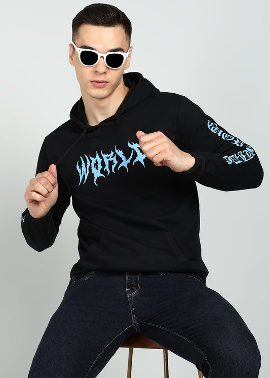 World printed hoodie