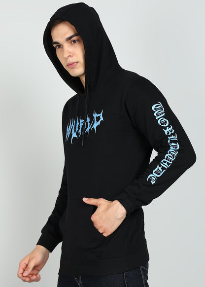 World printed hoodie