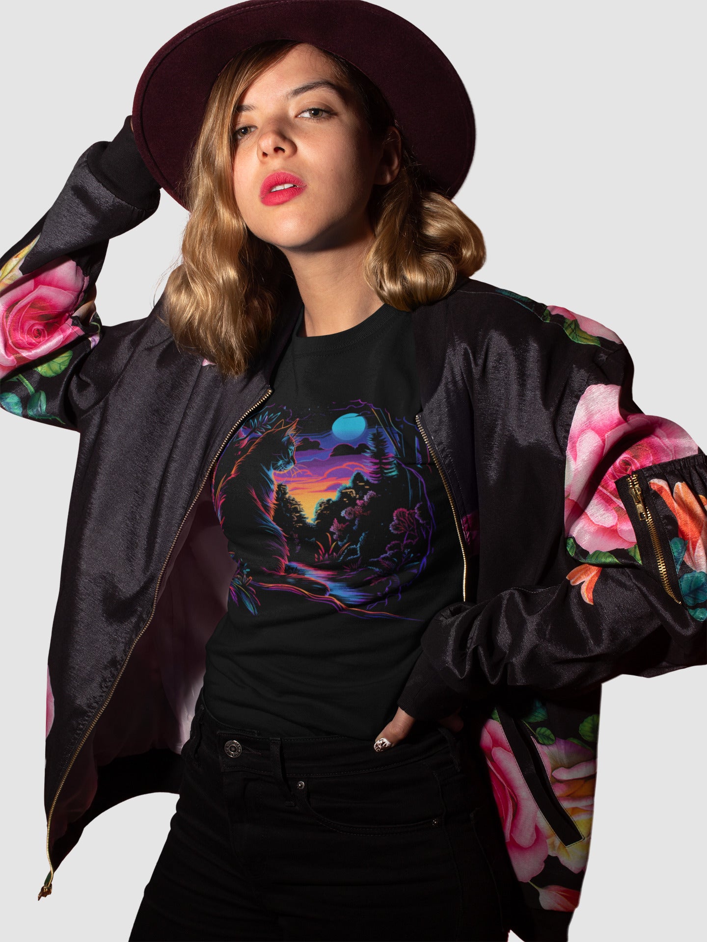 Cat printed t-shirt