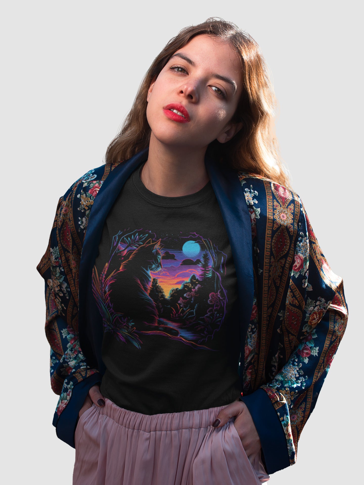 Cat printed t-shirt