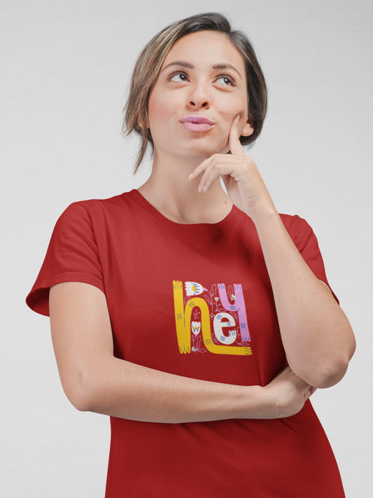 Hey printed t-shirt