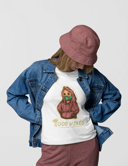 Good vibes printed t-shirt