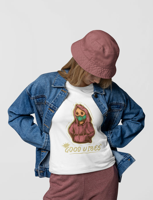 Good vibes printed t-shirt