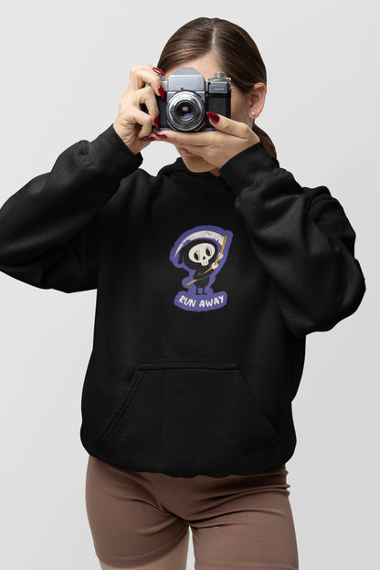 Run away printed hoodie