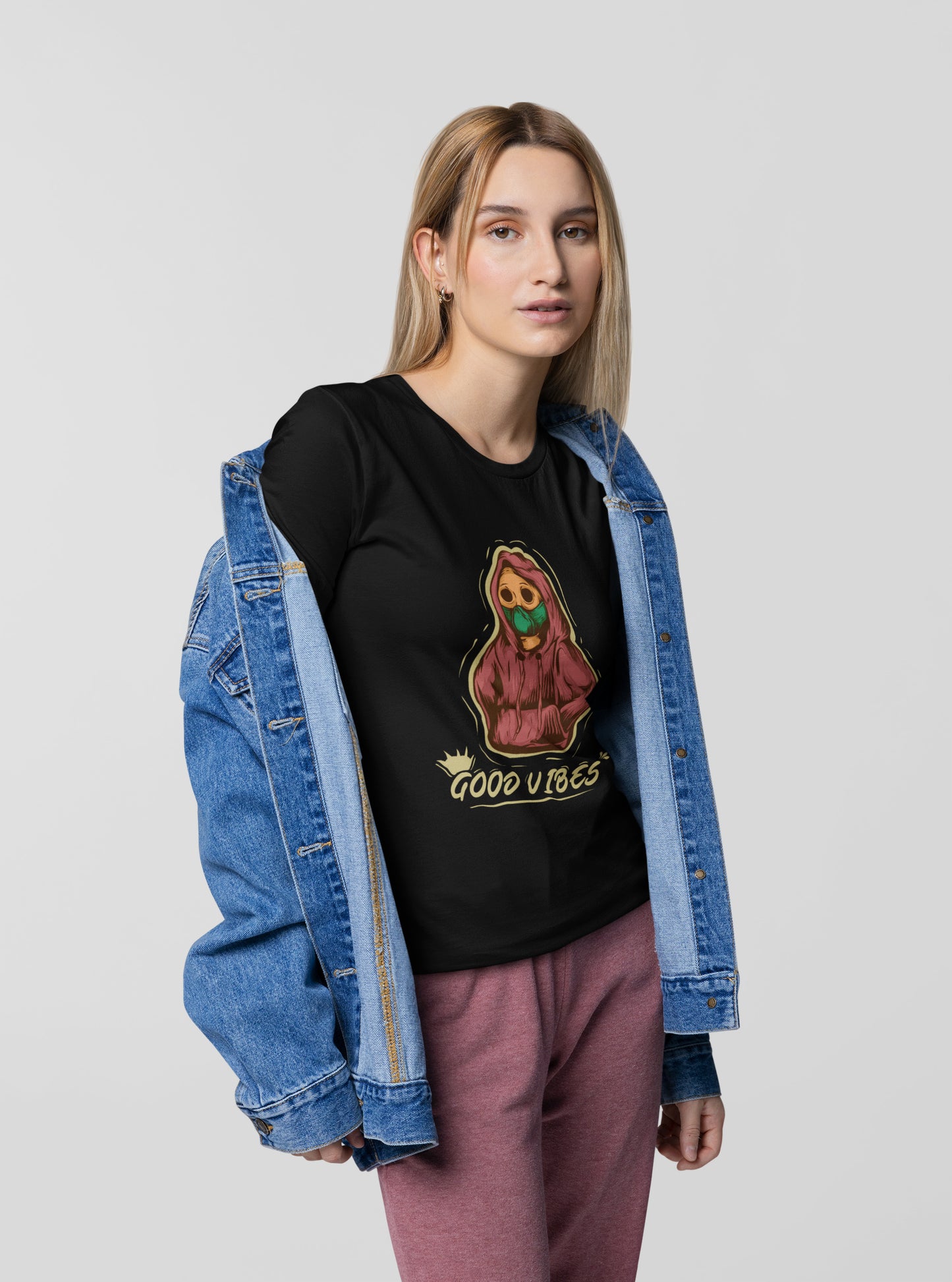 Good vibes printed t-shirt