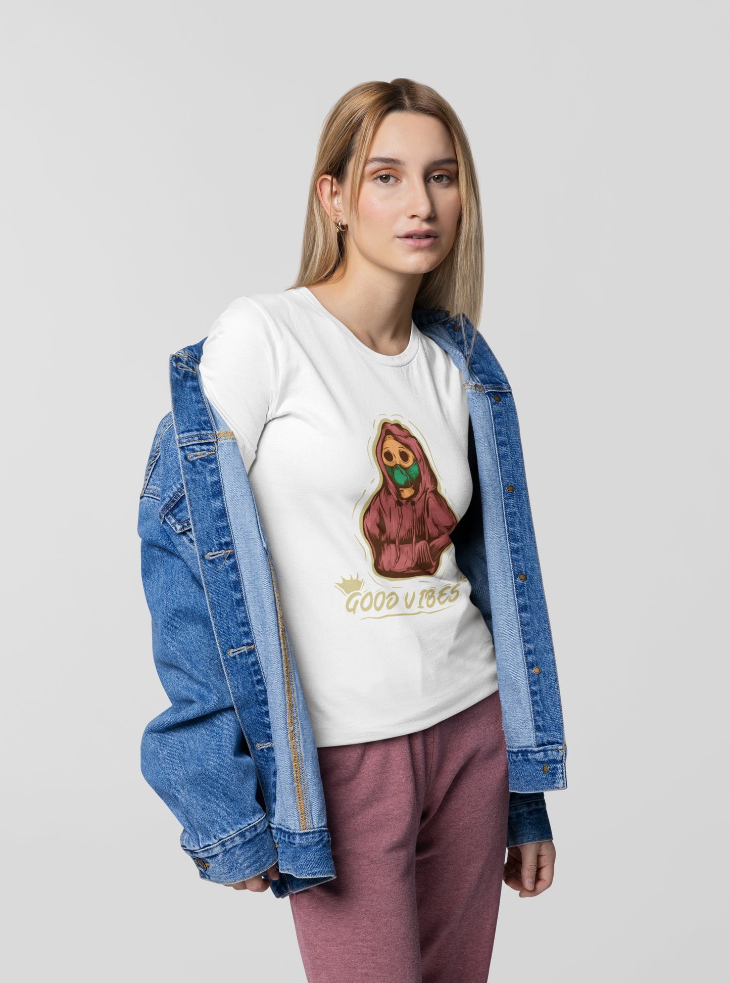 Good vibes printed t-shirt
