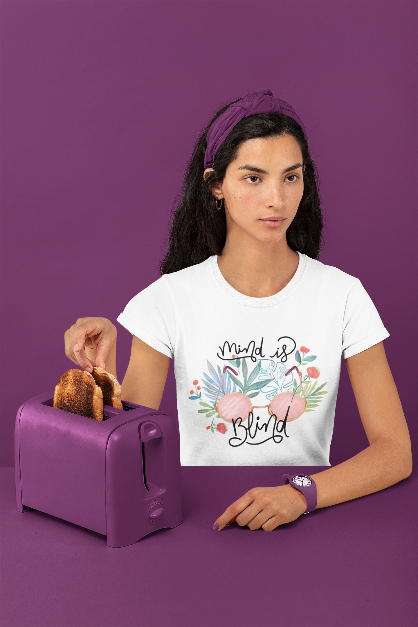 Mind is blind printed t-shirt