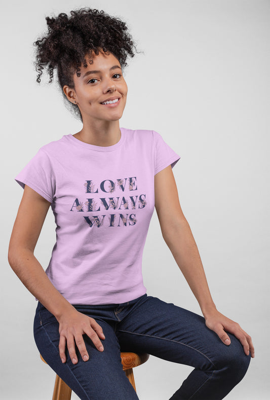 Love wins printed t-shirt