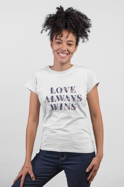 Love wins printed t-shirt